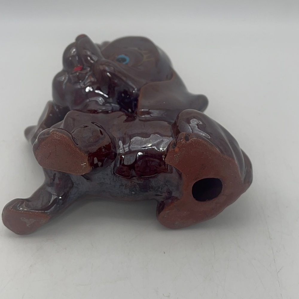 Vintage nanco Brown Hound Dog Figurine Big Blue Eyes Japan |Ceramic tabletop dog - Picture 8 of 8